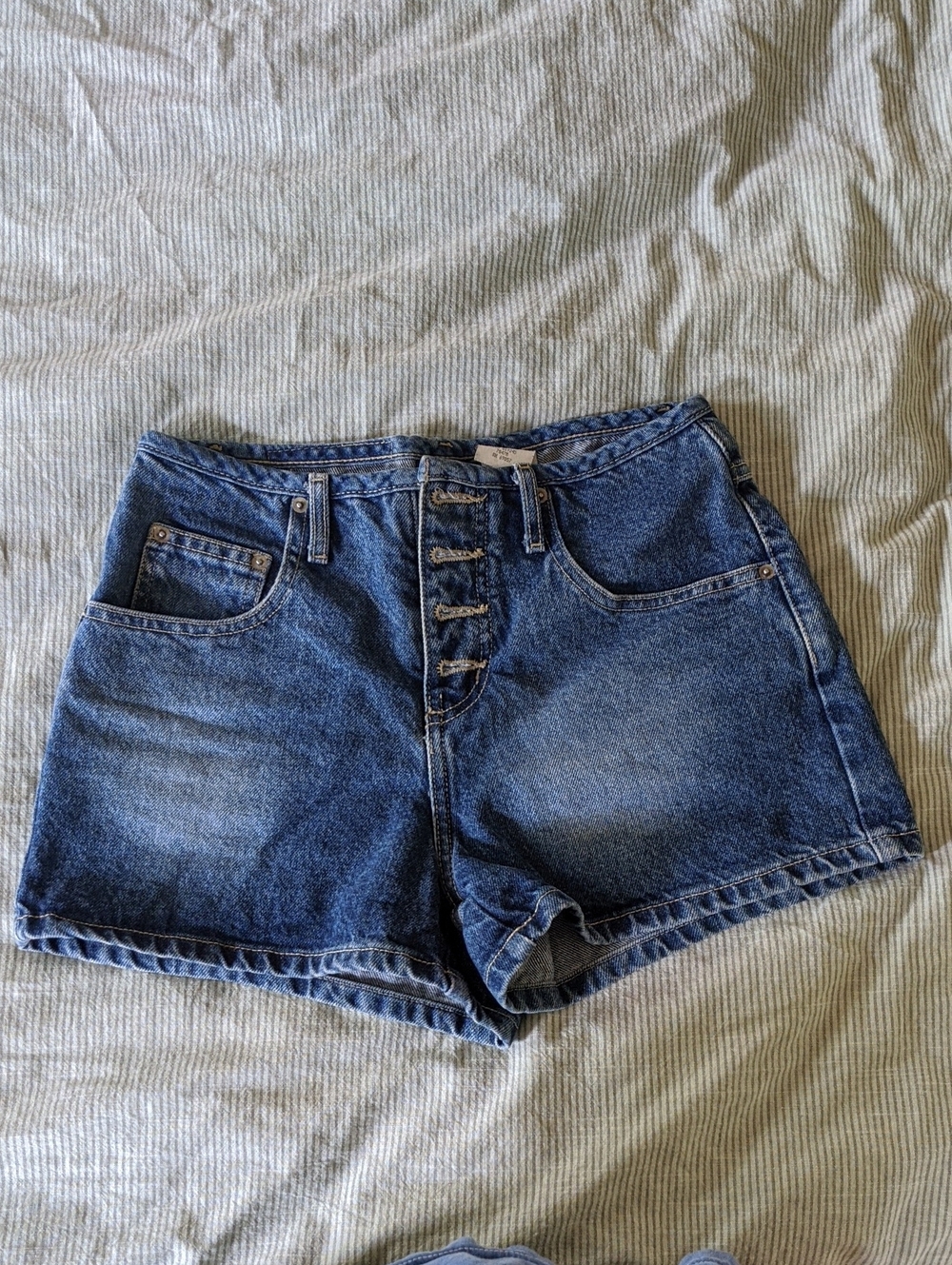 Paris Blues Button Fly Denim Shorts